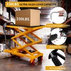 Hydraulic Lift Table Cart  330lbs Double Scissor Lift Table  50  Lifting Height
