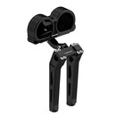 10  Black Risers With Black Gauge Instrument For Harley Road Glide 1 Inch Clamp