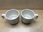 Pair Of Vintage   Mcm Japan Stoneware Stackable Mugs   Vg ex 