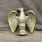 Vintage  Brass Colored Metal Eagle Flag Pole Topper  6 1 4    Tall