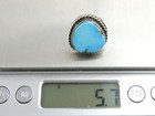 Southwestern Sterling Silver Turquoise Ring 5 7 Grams Size 6 Freeform Cabochon