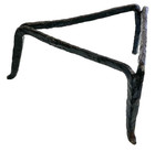 Antique Forged Steel Fireplace Pot Stand  3 Legs Early 1800s Black Restored Usa
