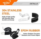 12 52 Pc Rubber Cushion Insulated Clamp Stainless Steel Cable Clamps Assortment