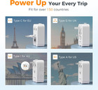 Universal Travel Adapter Pd 20w  Ultra Thin International Power Adapter With 2 U