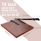 18  Guillotine Paper Cutter  12-sheet Precision Trimmer With Safety Lock