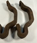 Lot Of 2 Vintage Railroad Anchor J-hook Iron Rustic Art Blacksmith Forging Steel
