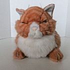 Vintage 1985 Applause 15  Avanti  Orange Striped Tabby Kitty Cat Plush Kitten