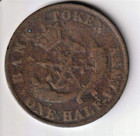 1850 Bank Of Upper Canada Half Penny Token