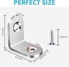 40pcs L Bracket Corner Brace Sets  Stainless Steel Corner Bracket  90 Degree
