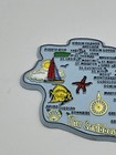 Vtg Souvenir Fridge Magnet Map Caribbean Islands Travel Gift Collectible Unique