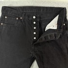 Levis 501 Jeans Mens 36x31 Black Original Straight Button Fly 100  Cotton Work