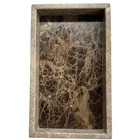 Sparrowhawk International Vanity Tray Decorative Brown tan Marble Bathroom Tray
