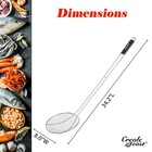 Creolefeast Stainless Steel Strainer Wire Skimmer Mesh Scoop Crawfish Long Ladle