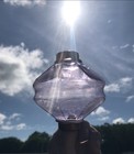     Very Clean   Sun Colored Amethyst   Lightning Rod Ball   With Caps   No Chips