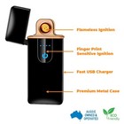 Windproof Electric Cigarette Lighter Touch Sensitive Usb Rechargeable Flameless 