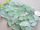 Pure Beach Sea Glass Surf Tumbled Foam Light Green Small Mosaic Craft Damage H02