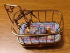 Limoges France Handpainted Cradle Crib With Baby Trinket Box - By Lnd 497 750