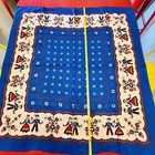 Vtg Kolf Austria Folk Art Linen Lot 7pc Tablecloths Napkins Runners Blue Red