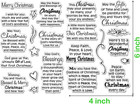 Merry Christmas Stamp For Cards Making blessings Peace Love Clear Rubber Stamps