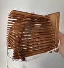 Vintage Soviet Space Age Wall Lamp Wooden  Lamp Mid-century Ussr Sconce Of 1990