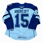 Andy Andreoff Syracuse Crunch Game Worn 25th Anniversary Away Jersey Ahl