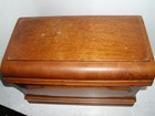 Antique Domestic Brand Sewing Machine Cover Lid Box 17   x11   x11   high Wood Oak 