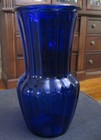Large Vintage  9    Cobalt Blue Glass Vase     Jgx
