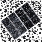 10000 Piece Mixed Size Hot Fix Round Crystals Gems Glass Rhinestones Flat Back