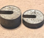Cast Iron Slotted Scale Weights 40   20 Beam balance Pair Matched Pair Vintage