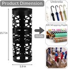 Zenfun Umbrella Stand  Black Metal Umbrella Holder Freestanding  Cane Walk Stick