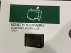 2024 Masters Green Leather Wallet Money Clip Augusta National Golf Club New Wbox