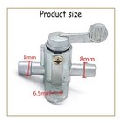 Acxico 1pcs 5 16  In-line Straight Fuel Gas Shut Cut Off Valve Switch Silver