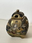 Antique Asian Chinese Japan Censer Burner Porcelain Satsuma Lid Burner Marked