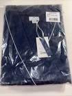 Petite Plume Women   s Cotton Flannel Robe In Navy Size  Large New 