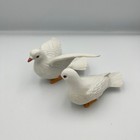 Vintage 2 White Love Doves Ceramic Figurines 8856 Wedding Home Decor