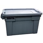 Rubbermaid Commercial Fg9s3100gray Storage Tote W  Snap Lid  20 Gal  27-7 8 In
