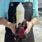 All 7 17lb Natural Smoky Citrine Quartz Crystal Point Healing Home Decor G8080