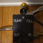 Paintball Fill Station Block Valve W  Dump  In out Ports And Braided Hose