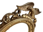 Vintage Syroco Usa Federal American Eagle Convex Bubble Mirror 16    Gold