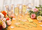 Bekesin Wedding Cake Cutting Set With Forks  Classical Style Crystal Champagne F