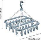 32-clip Foldable Clothes Drying Hanger - Drip Hanging Rack For Laundry
