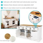 Solid Pine Sideboard With 3 Drawers And 3 Doors - White - 32 In By Sunnydaze