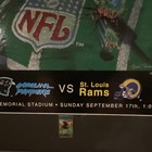 Nfl Inaugural Home Game 1995 Poster Panthers Vs St  Louis Rams Vintage
