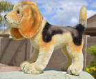 1950 s Steiff Mohair  biggie  Beagle Dog 9 1 2  Tall No Tag Button Original Ownr