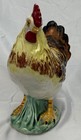 Vintage Lefton Rooster And Hen Figurines Hand Painted Ceramic Japan Farmhouse