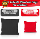 8 Pcs Cornhole Bags  Bean Bags For Cornhole 4 Black And 4 Red For Tossing Gam   
