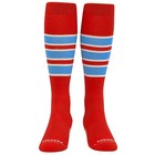 Striped Otc Baseball  Softball  Football Socks - Red  White  Sky Blue  c 