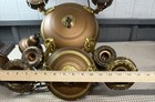 Matching Antique Brass Ceiling Light Fixtures     2-arm   4-arm Set     1920s