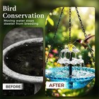 Hanging Solar Bird Bath Fountain Cascading Water Garden Yard Decor