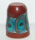 Giuliano Donaggio Chocolate  Color Opaque Murano Glass Thimble  Venice Italy